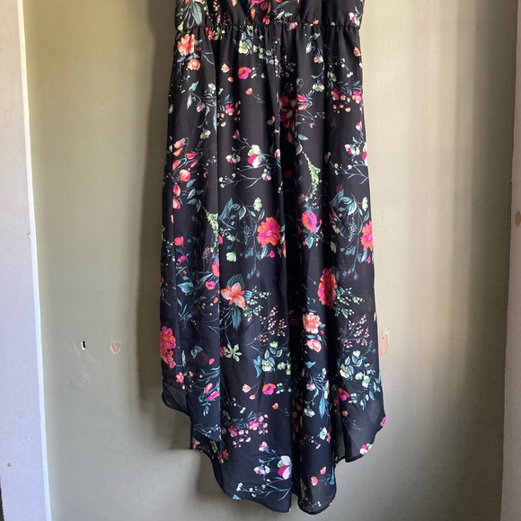 IZ Byer Hi low floral print spaghetti strap dress - Picture 4 of 5